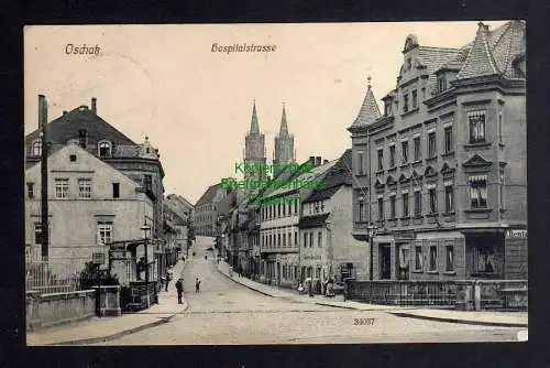 126287 AK Oschatz 1912 Hospitalstrassse Bäckerei Georg Schütze