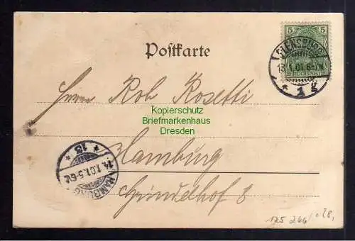 125266 AK Flensburg Burgstrasse 1901 Geschäft Max Ohmsel
