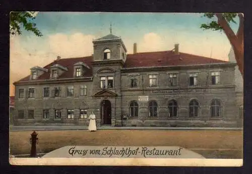 125394 AK Coswig Schlachthof Restaurant 1913