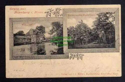 123368 AK Rotenburg i. Hann. Wassermühle 1900 Wasserfuhren