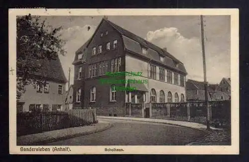 123436 AK Sandersleben Anhalt Schulhaus Schule 1926