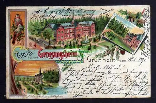 123622 AK Grünhain Genesungsheim 1909