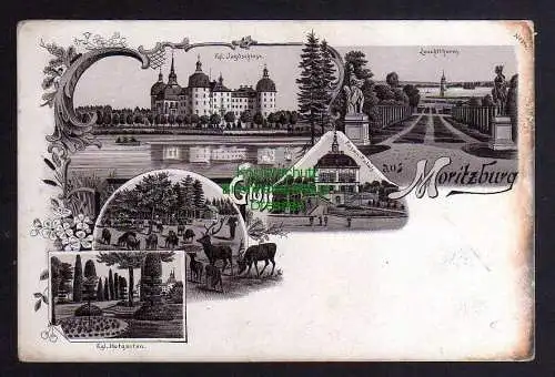 123519 AK Moritzburg Litho Werbekarte Kunstverlag Kretzschmar & Schatz Seibt