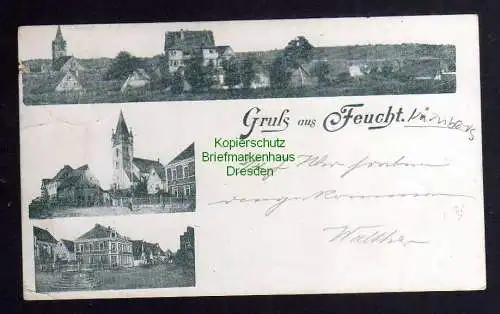 123729 AK Feucht b. Nürnberg Panorama 1898