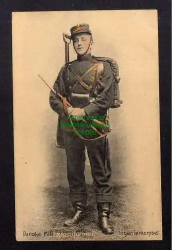 123773 AK Danske Militäraniformer Ingeniorkorpser Soldat 1908