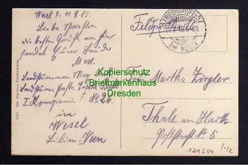 121504 AK Friedrichsfeld bei Wesel Niederrhein Truppenübungsplatz 1915 Offiziers