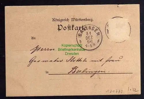 121773 AK Ebingen Litho 1896 Turnhalle Postamt Kirche Marktstrasse Bürger Thurm