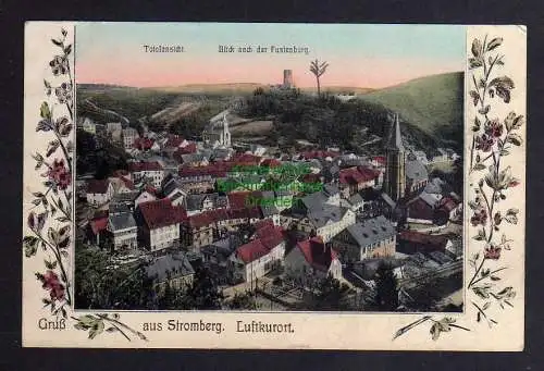 121764 AK Stromberg Hunsrück 1911 Total Blick nach der Fustenburg