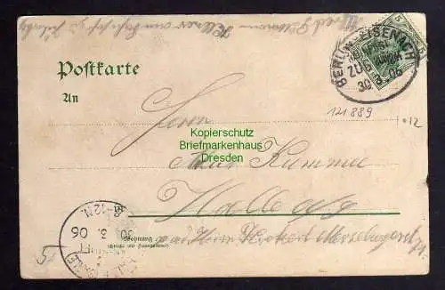 121889 AK Jüterbog Kleeblattlitho Hufeisen Post Zinnaer Tor 1906 Rathaus Stadtma