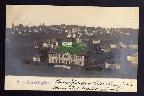 121912 AK St. Georgen Fotokarte 1906 Bahnhof