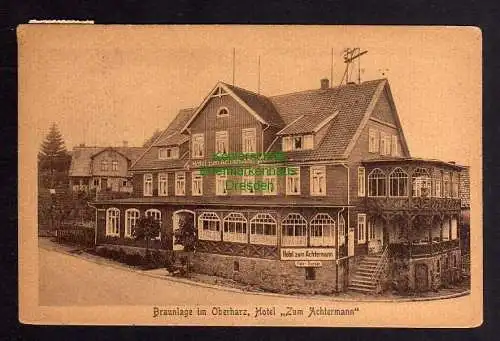 122044 AK Braunlage Oberharz 1920 Hotel zum Achtermann