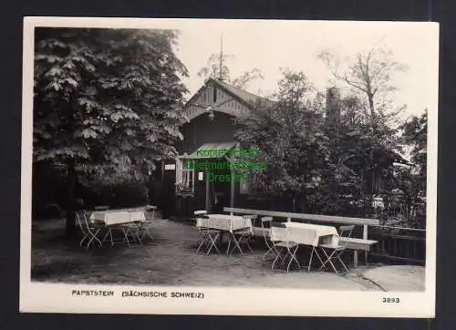 122321 AK Papststein Sächsische Schweiz Fotokarte Gasthaus 1968 Foto-Hering Köni