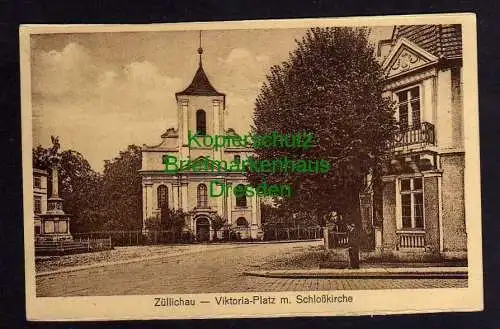 120535 AK Züllichau 1928 Viktoria Platz mit Schloßkirche