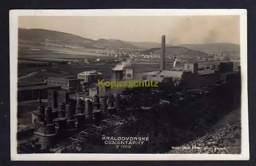 120056 AK Beroun Beraun Kralodvorske Cementarny Fotokarte Zementfabrik 1930