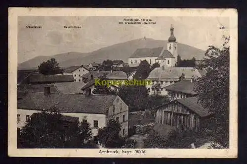 120460 AK Arnbruck bayr. Wald 1926 Pfarrkirche St. Bartholomäus Panorama