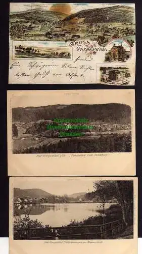 120587 7 AK Georgethal Litho 1900 Fabrik Herold & Söhne Postamt Panorama Hammert