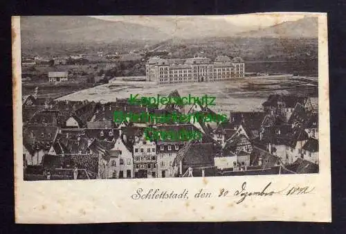 120787 AK Schlettstadt Selestat 1892 Kaserne Panorama