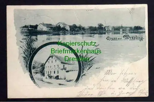 119841 AK Wessling 1899 Gasthof Post + Panorama