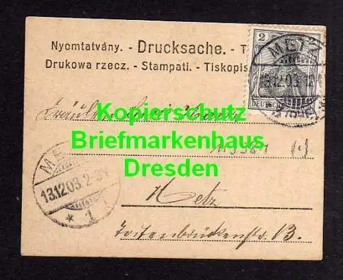 119381 AK Miniatur Künstler Postkarte Frau mit Schal 1903 Metz