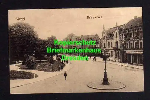 118150 AK Wesel 1917 Kaiser Platz Geschäft Flügel Pianos Gerhard Adam