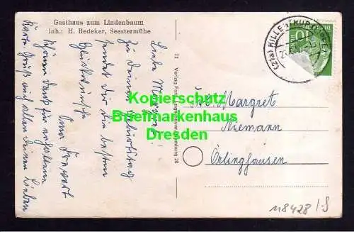 118428 AK Seestermühe 1957 Gasthaus zum Lindenbaum H. Redeker Windmühle Mole Gr.