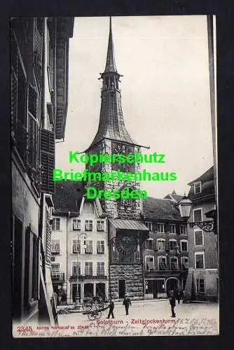 118170 Ansichtskarte Solothurn 1906 Zeitglockenturm Uhr Geschäft Mäder Sterki