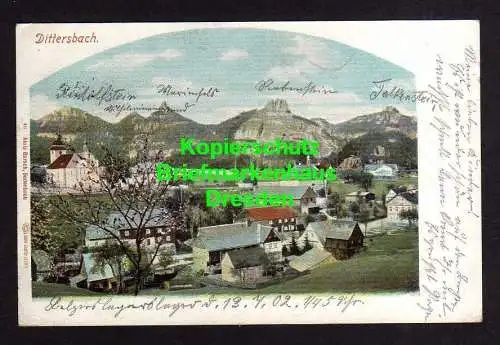 118167 AK Jetrichovice  Dittersbach 1902 Herrnskretschen