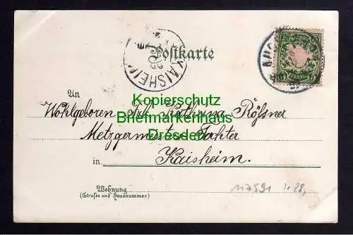 117591 AK Augsburg Winterlitho 1899 Mueeum Zeughaus Fuggerhaus Fünfgradturm Schl