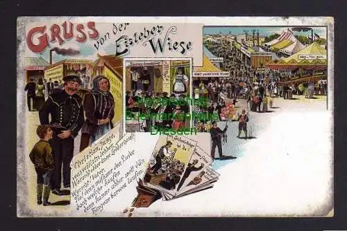 117873 AK Litho Eisleber Wiese Jahrmarkt Rummel um 1910