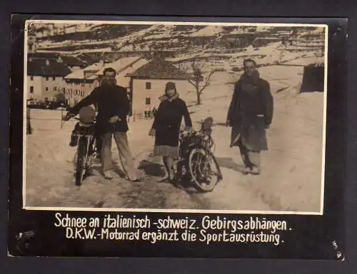 117847 Foto DKW Motoren Motorrad Sportausrüstung Schnee 1928 Rasmussen