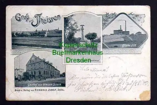 117644 AK Theißen Zeitz Gasthof zum blauen Stern Grube 1903