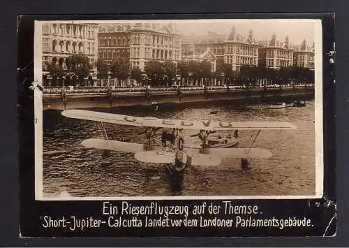 117861 Foto DKW Motoren Riesenflugzeug auf der Themse Short Jupiter Calcutta 192