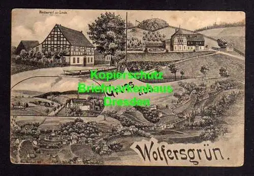 116668 AK Wolfersgrün bei Kirchberg Sachs. Restaurant zur Linde 1912