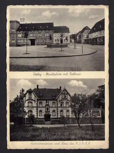 108967 AK Zörbig 1939 Heimatmuseum Markt Möbelhaus Rathaus