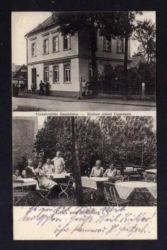 109071 Ansichtskarte Straßberg i. Vogtland Plauen 1935 Gasthaus Gambrinus A. Tippmann Biega