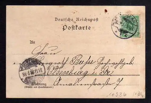 109316 AK Goslar Harz 1898 Winterlitho Kaiserhaus Schneemann