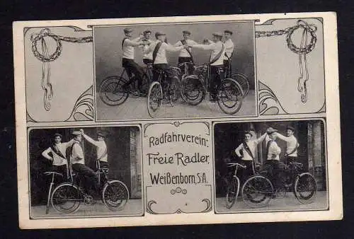 109600 AK Weißenborn S.-A. Droyßig Radfahrverein Freie Radler 1911