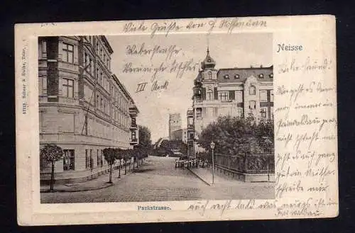 109715 Ansichtskarte Neisse Nysa 1906 Parkstrasse