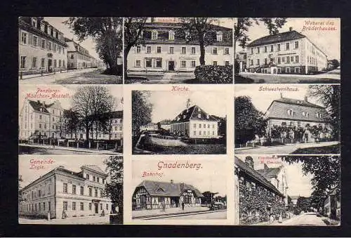 108500 AK Gnadenberg Bz. Liegnitz 1907 Weberei des Brüdehauses Bahnhof Conditore
