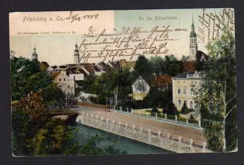 108743 Ansichtskarte Friedeberg a. Quais An der Burgstraße 1904