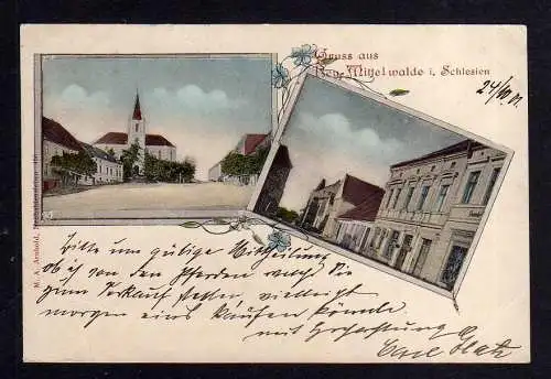 108610 AK Neu Mittelwalde in Schlesien Marktplatz 1903