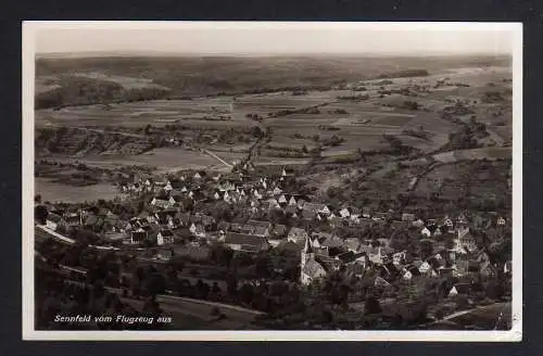 107300 Ansichtskarte Sennfeld Adelsheim um 1935 Fotokarte Luftbild Fliegeraufnahme