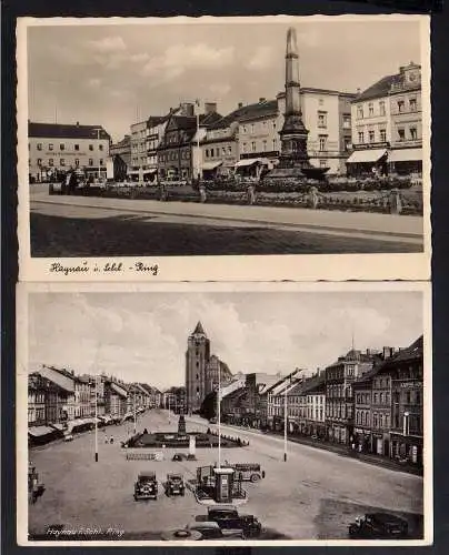 107357 2 AK Haynau Schlesien Fotokarte 1937 Ring Drogenhaus Hotel Deutsches Haus