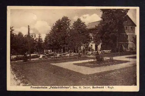 107641 Ansichtskarte Riesengebirge Buchwald Fremdenheim Feldschlösschen 1930