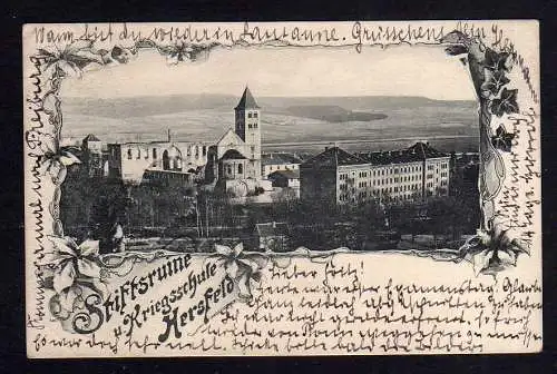 107607 AK Hersfeld 1903 Stiftsruine u. Kriegsschule