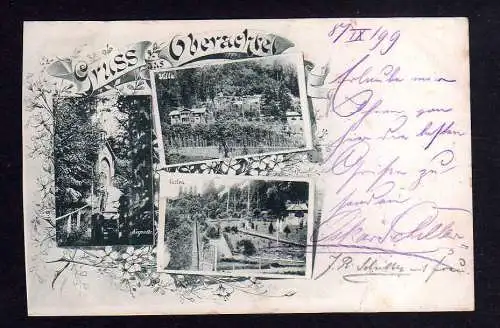 106255 AK Oberachtel 1899 Villa Kapelle Garten