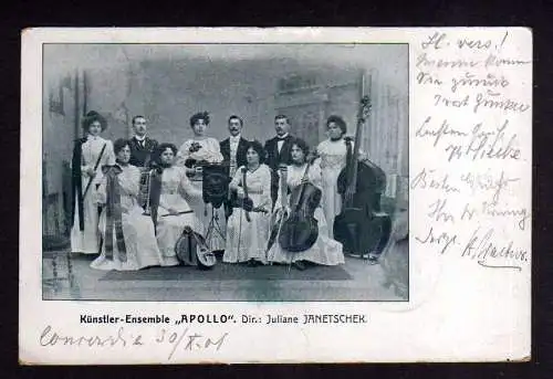 106808 AK Rostock 1901 Künstler Ensemble Apollo Dir. Juliane Janetschek