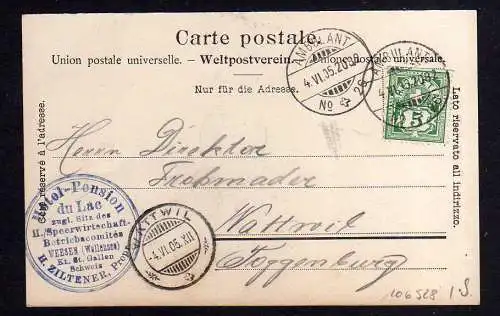 106528 AK Weesen bei St. Gallen 1905 Wallensee Hotel Schwert am See du Lac