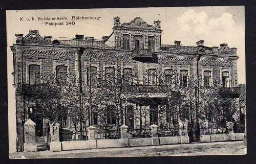 100720 AK K. u. K. Soldatenheim Reichenbach 1917 Feldpostamt 340