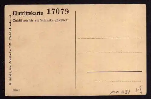 100097 AK Josephinenhütte historische Darstellung 1846 Eintrittskarte 1926